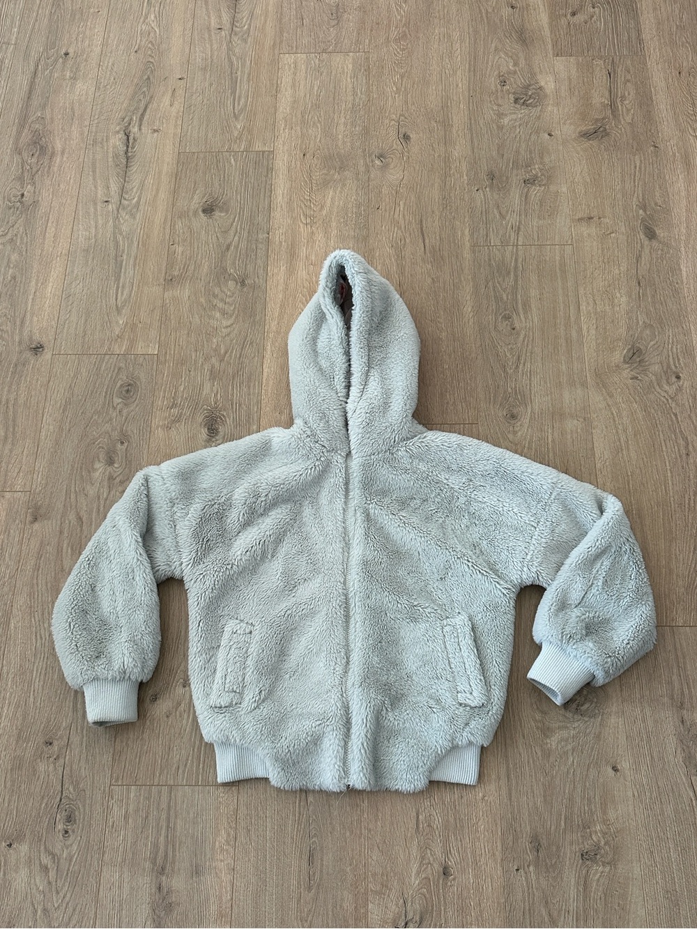 Plush Hooded Zip-Up Jacket